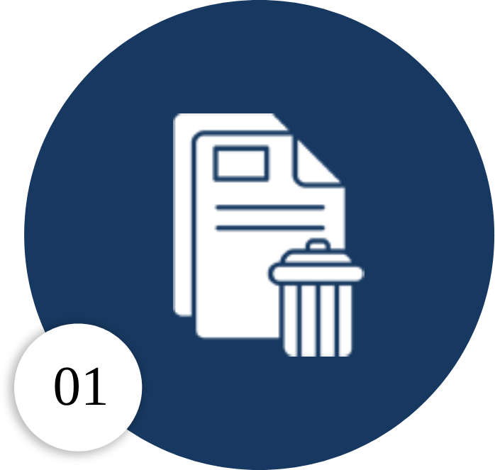 Papier und Papierkorb Symbol